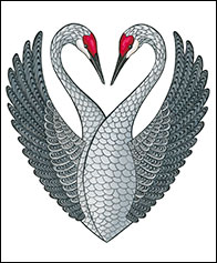 Hidden Heart by Kim Russell | Sandhill Cranes | Birds In Art