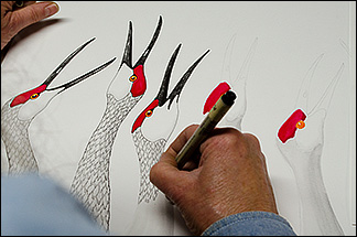 Kim Russell Inking Texture