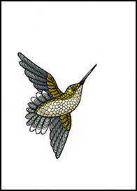 Flying Free V by Kim Russell | Female Ruby-throated Hummingbird