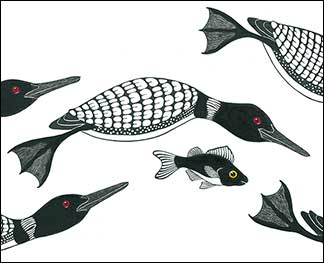 Swimming with the Fishes | Kim Russell | Common Loon